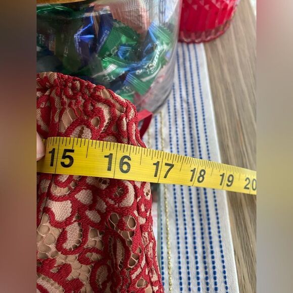 For Love And Lemons Vika Mini Dress Size M Lace Red rods on top - Picture 17 of 17